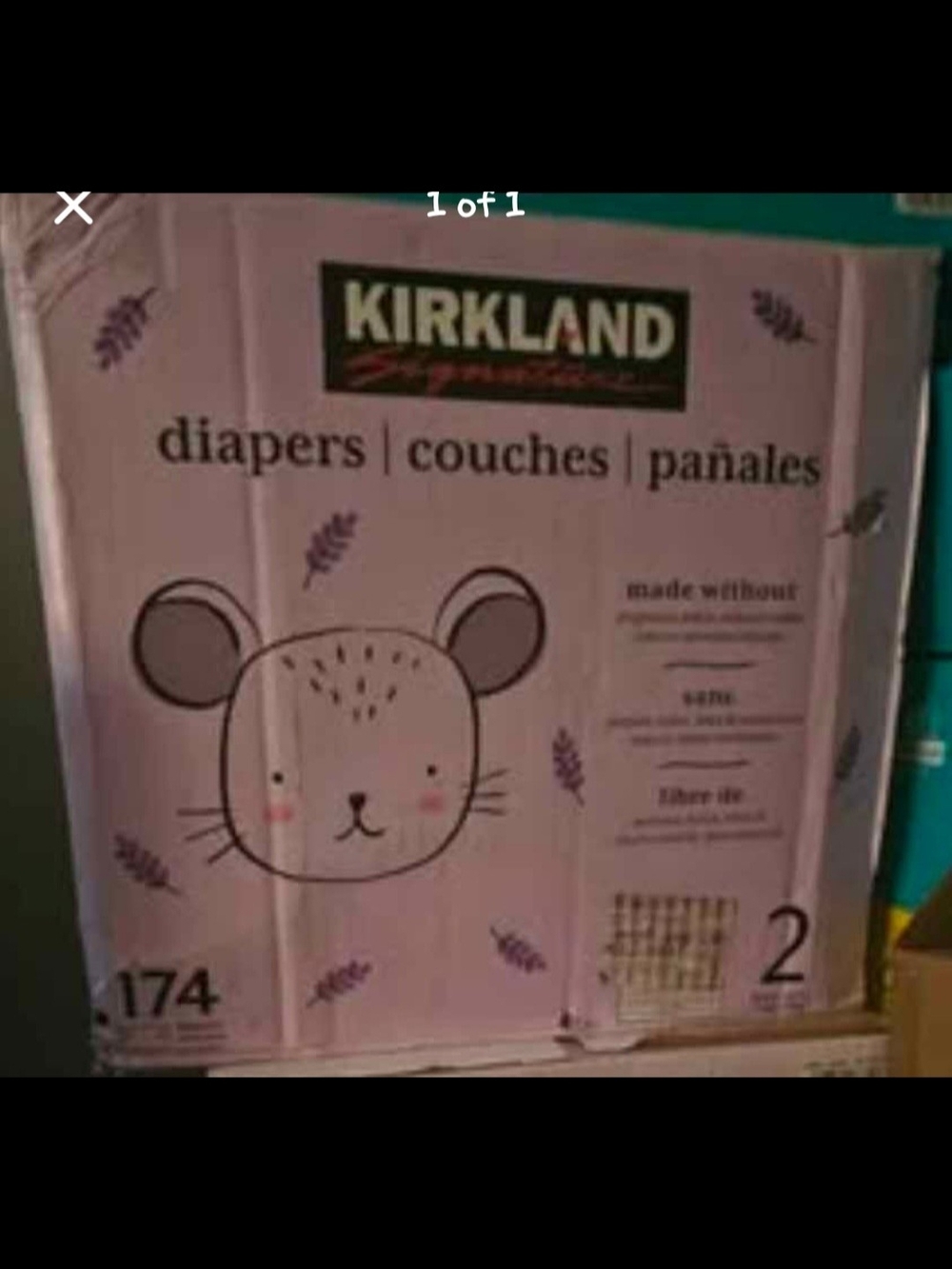 Kirkland Signature Pink Diaper Packs with Cute Animal Print